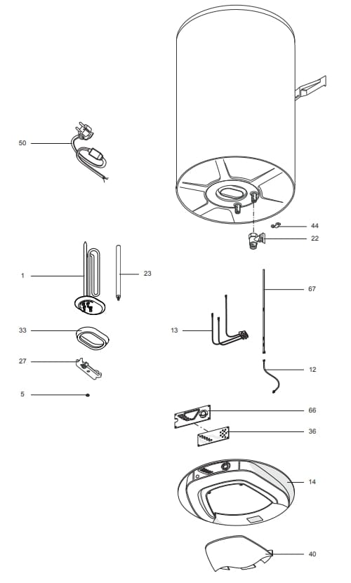Запчасти Ariston ABS PLT PW 65 V SLIM купить в Балашихе